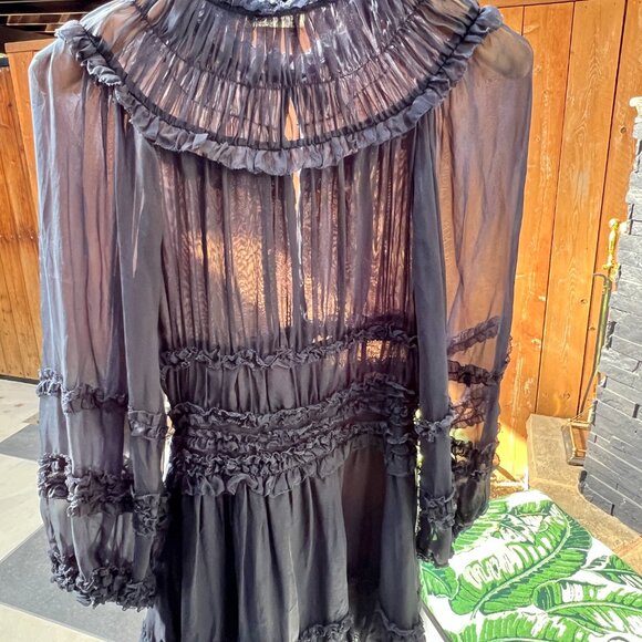 ULLA JOHNSON Abilene Dress Midnight Size 2 - Picture 6 of 10